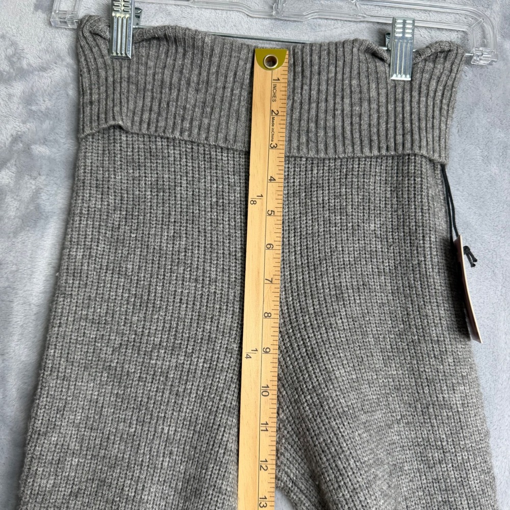 New Sincerely Jules High Rise Flare Leg Roll Top Pants‎ Womens S Grey Knit - Picture 8 of 10